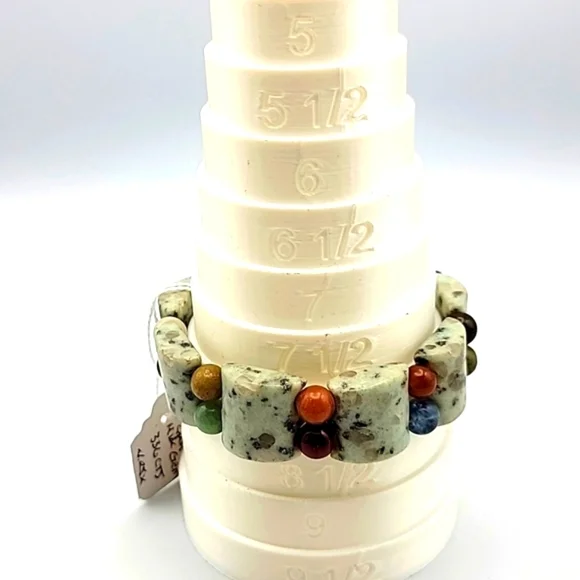 Mix Gem & Indian Opal 345 Cts Natural Gemstone Stretchable Bracelet Beaded Beads - Picture 5 of 7